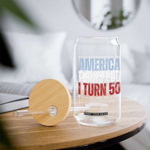 America Turns 250 I Turn 50 Glass Can 50th Birthday 250th Anniversary USA Vintage 1976 TS11 Print Your Wear