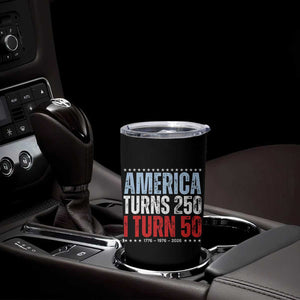 America Turns 250 I Turn 50 Tumbler Cup 50th Birthday 250th Anniversary USA Vintage 1976 TS11 Print Your Wear