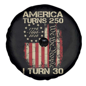 America Turns 250 I Turn 30 Spare Tire Cover 30th Birthday 250th Anniversary USA Vintage 1996 Bday TS11 Print Your Wear