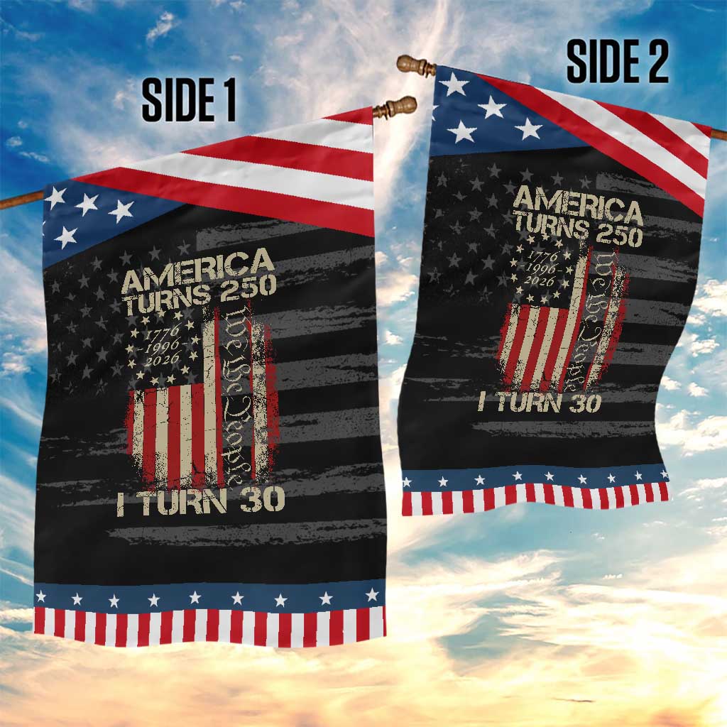America Turns 250 I Turn 30 Patriotic Garden Flag 30th Birthday 250th Anniversary USA Vintage 1996 Bday TS11 Print Your Wear