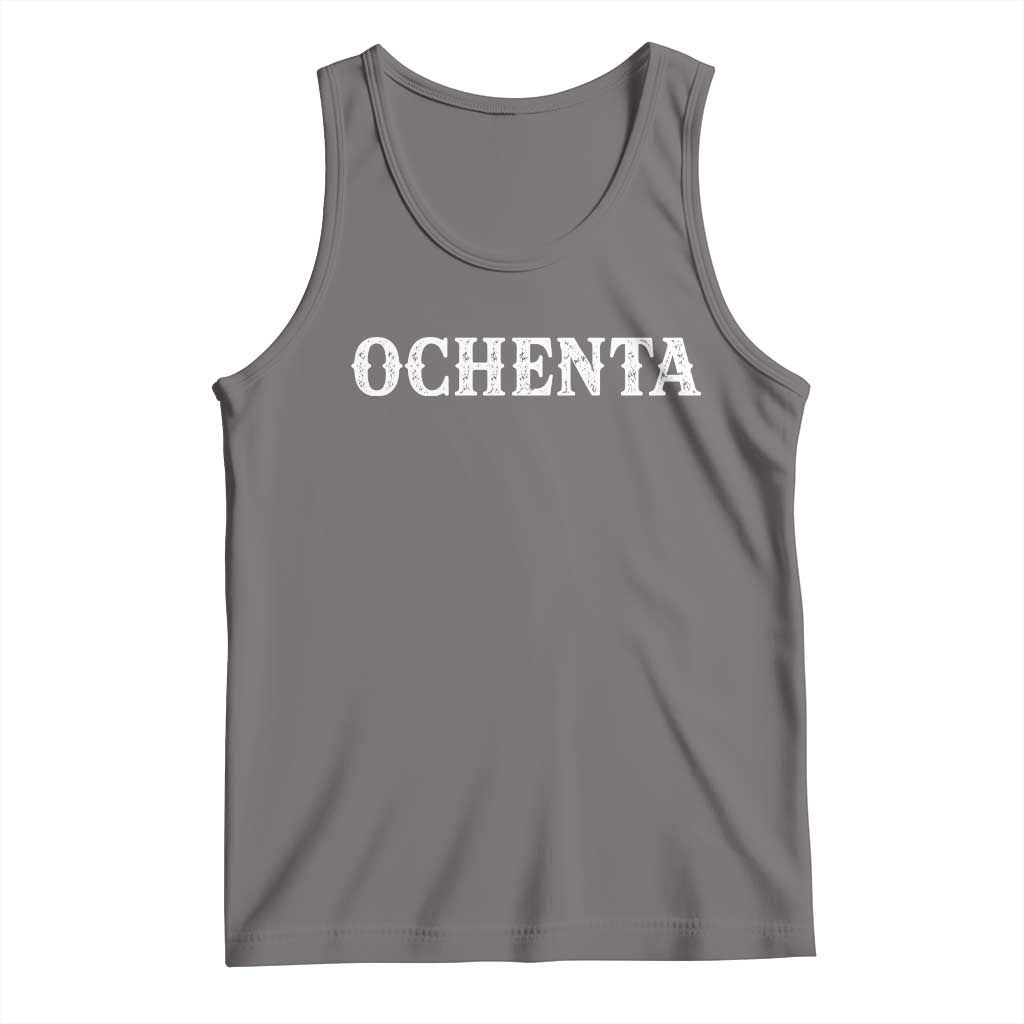 Spanish Mexican 80th Birthday Tank Top Ochenta 60 Years Old Bday TS11 Deep Heather Print Your Wear