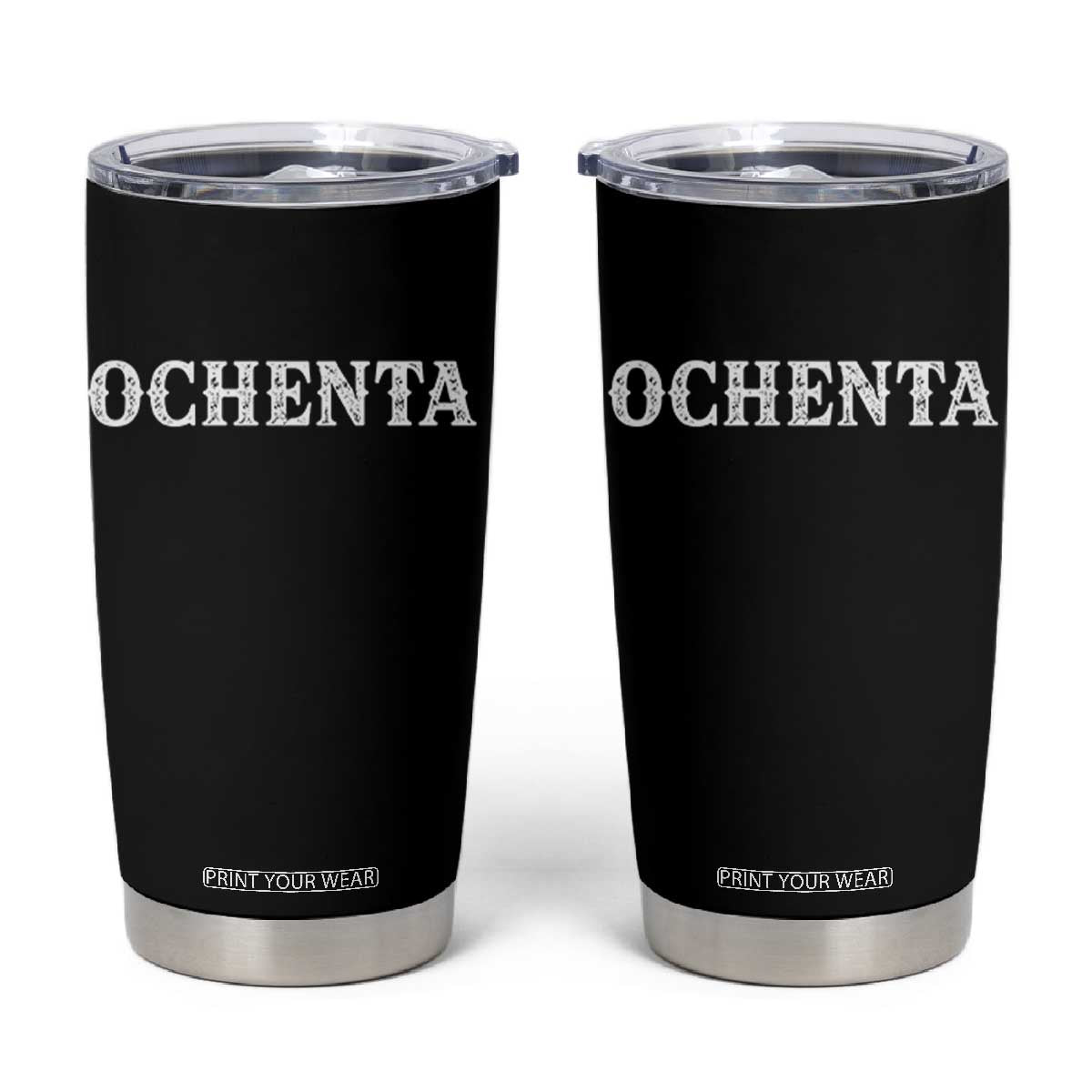 Spanish Mexican 80th Birthday Tumbler Cup Ochenta 60 Years Old Bday TS11 Black Print Your Wear