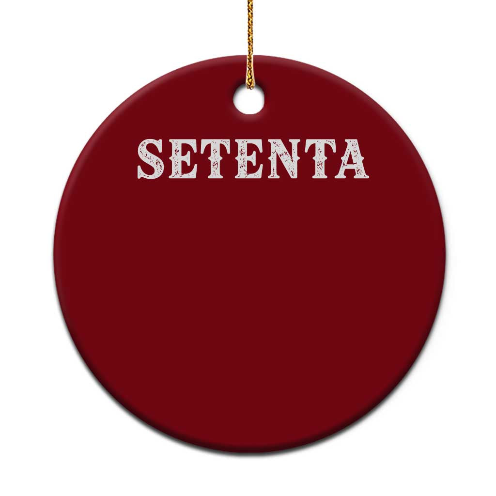 Spanish Mexican 70th Birthday Ceramic Ornament Setenta 40 Years Old Bday TS11 1pc Red Print Your Wear