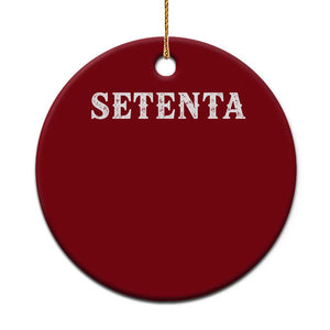 Spanish Mexican 70th Birthday Ceramic Ornament Setenta 40 Years Old Bday TS11 1pc Red Print Your Wear