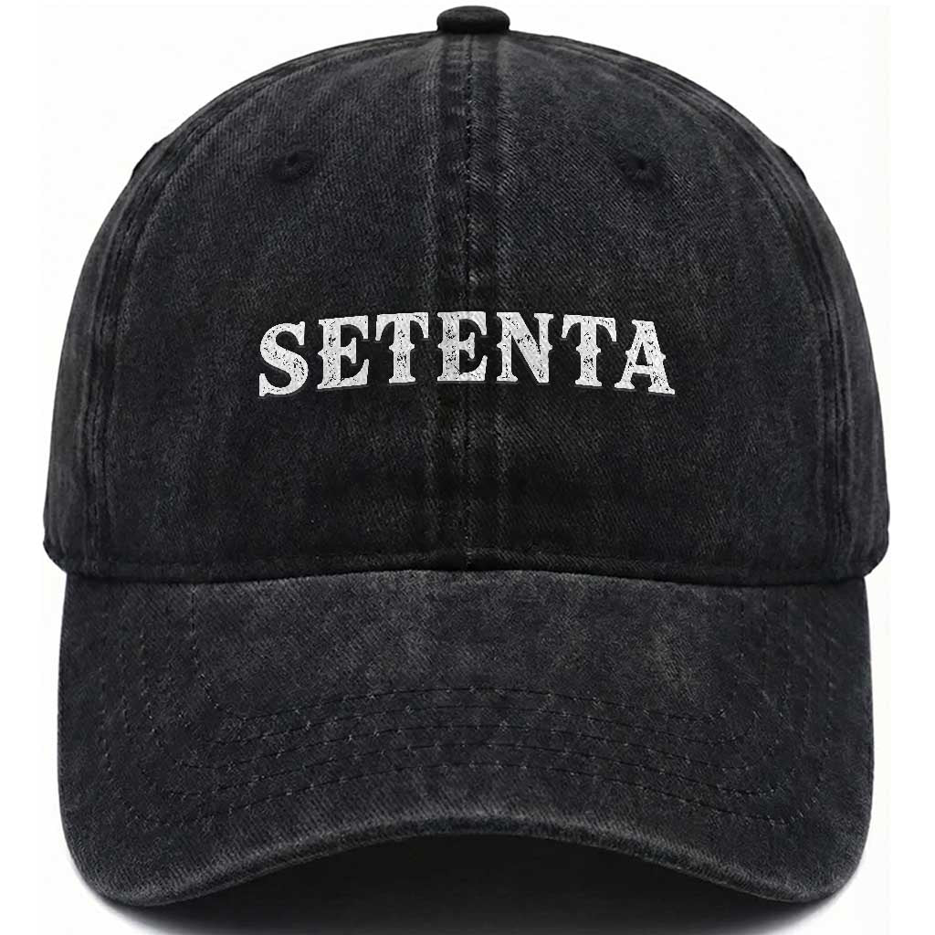 Spanish Mexican 70th Birthday Washed Cotton Baseball Cap Setenta 40 Years Old Bday TS11 Print Your Wear