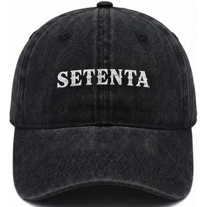 Spanish Mexican 70th Birthday Washed Cotton Baseball Cap Setenta 40 Years Old Bday TS11 Print Your Wear