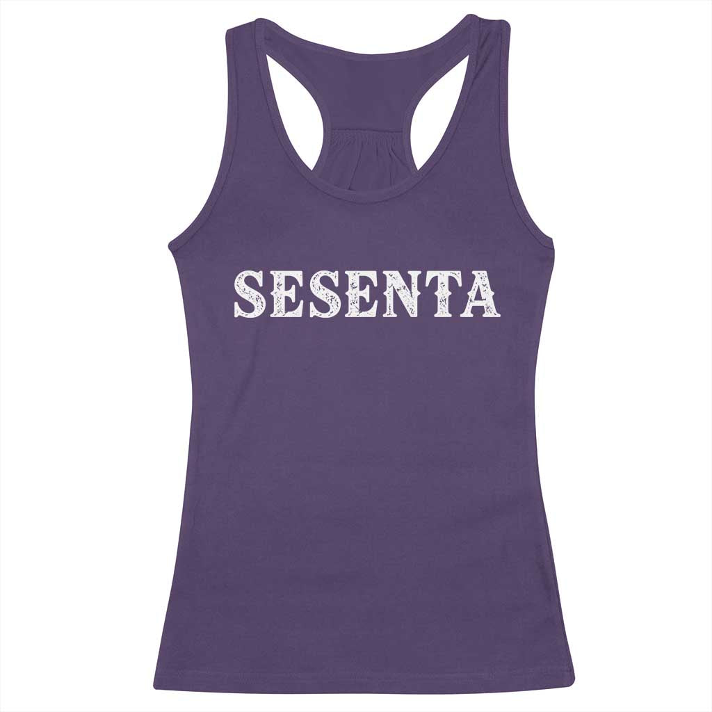 Spanish Mexican 60th Birthday Racerback Tank Top Sesenta 60 Years Old Bday TS11 Purple Print Your Wear