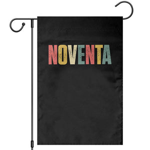 90th Birthday Noventa Garden Flag Spanish Mexican 90 Years Old Bday TS11 Black Print Your Wear
