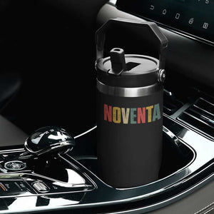 90th Birthday Noventa Flip Straw Tumbler Spanish Mexican 90 Years Old Bday TS11 Print Your Wear
