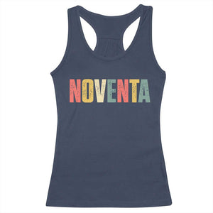 90th Birthday Noventa Racerback Tank Top Spanish Mexican 90 Years Old Bday TS11 Navy Print Your Wear
