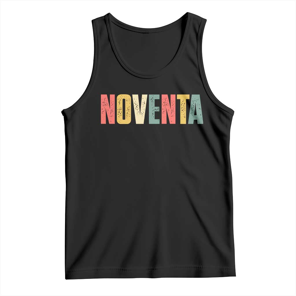 90th Birthday Noventa Tank Top Spanish Mexican 90 Years Old Bday TS11 Black Print Your Wear