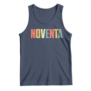90th Birthday Noventa Tank Top Spanish Mexican 90 Years Old Bday TS11 Navy Print Your Wear