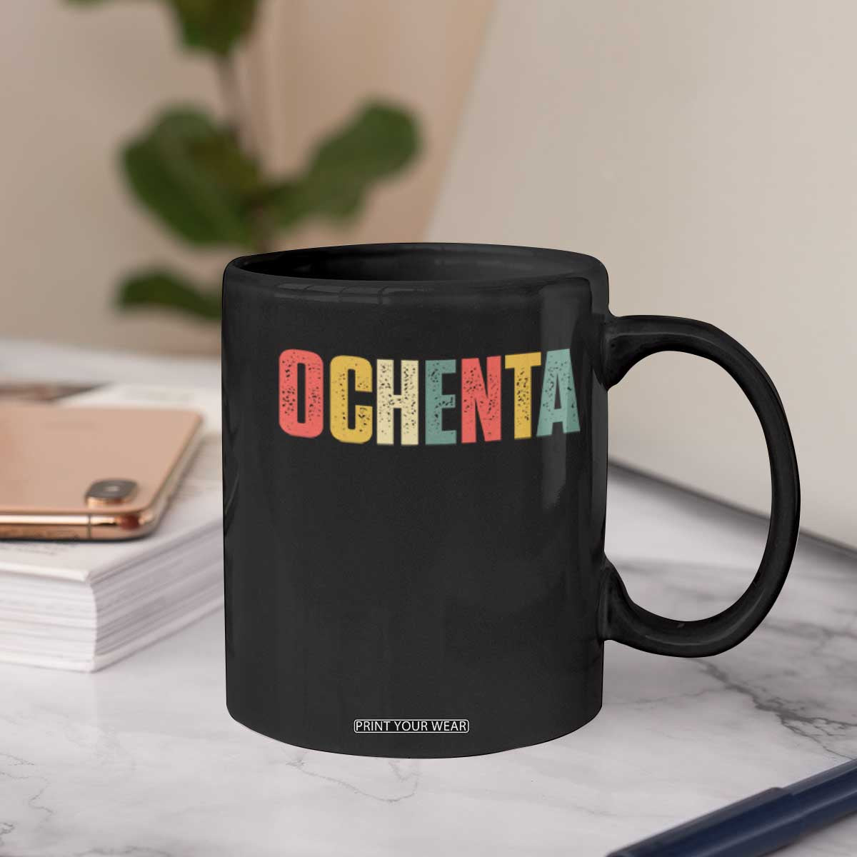 80th Birthday Ochenta Coffee Mug Spanish Mexican 80 Years Old Bday TS11 Print Your Wear
