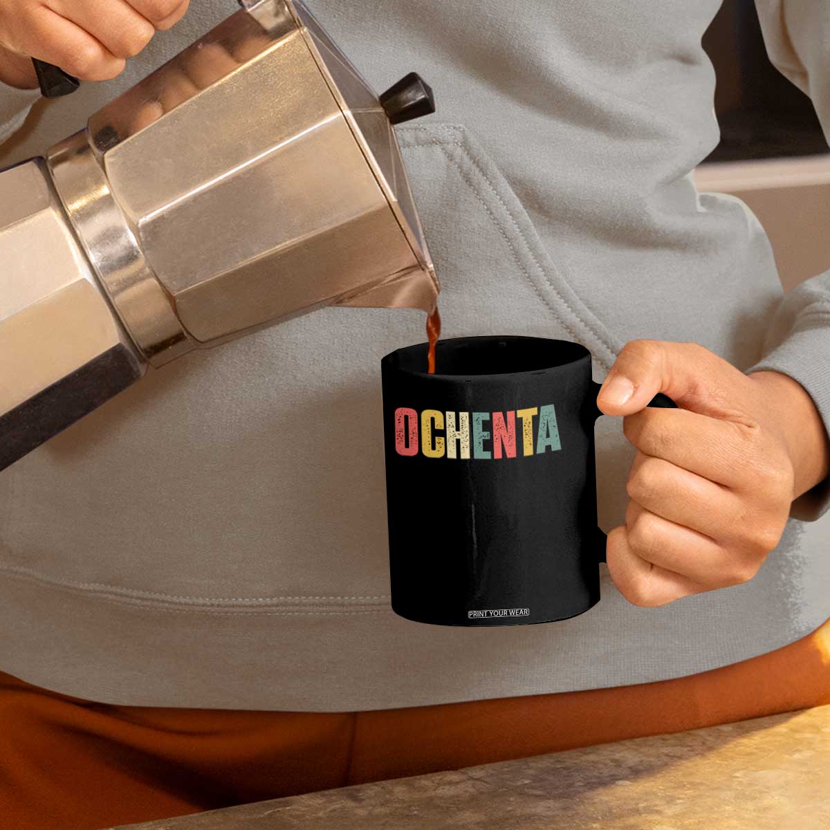 80th Birthday Ochenta Coffee Mug Spanish Mexican 80 Years Old Bday TS11 Print Your Wear
