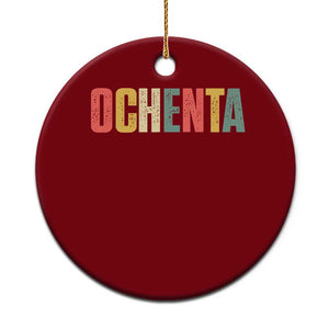 80th Birthday Ochenta Ceramic Ornament Spanish Mexican 80 Years Old Bday TS11 1pc Red Print Your Wear