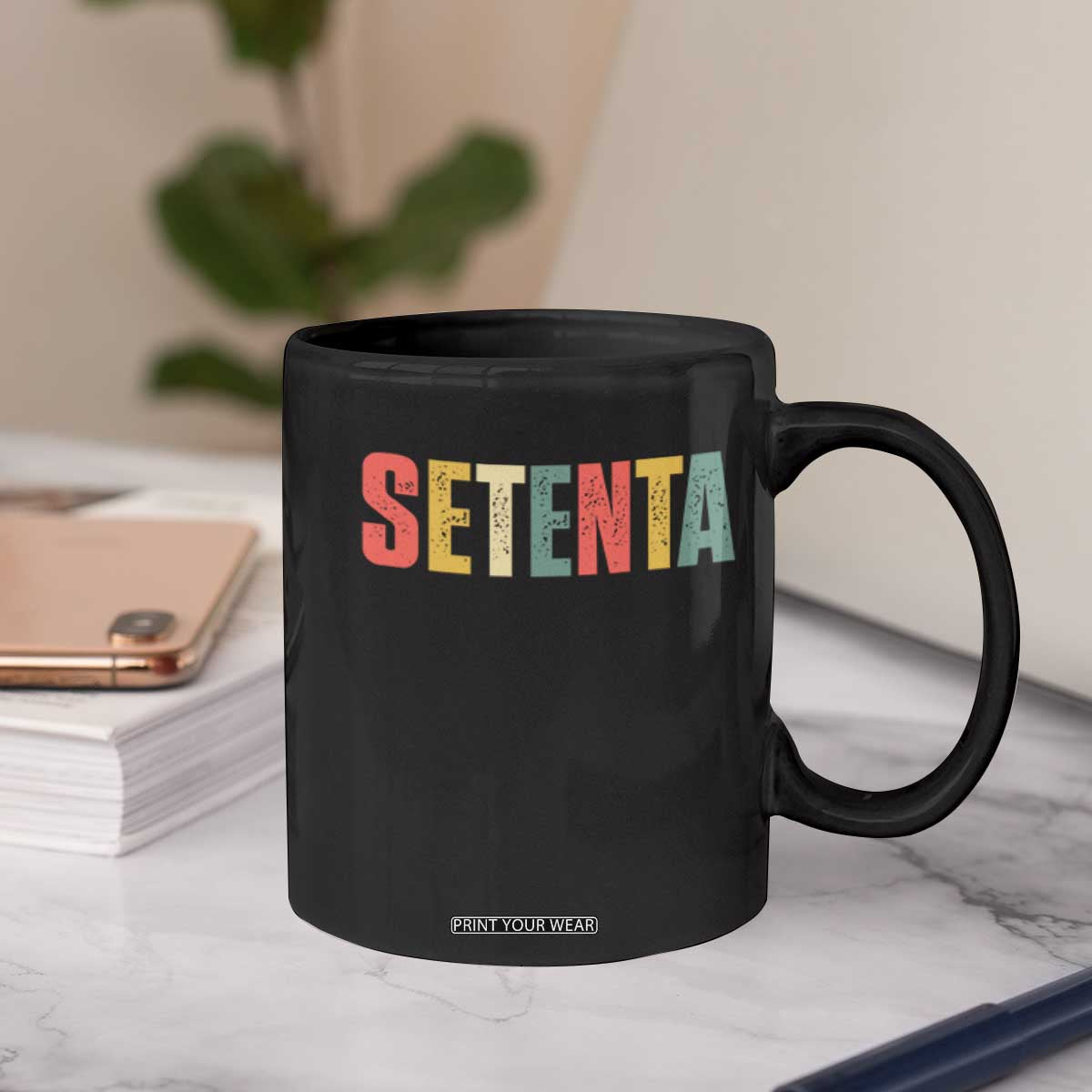 70th Birthday Setenta Coffee Mug Spanish Mexican 70 Years Old Bday TS11 Print Your Wear
