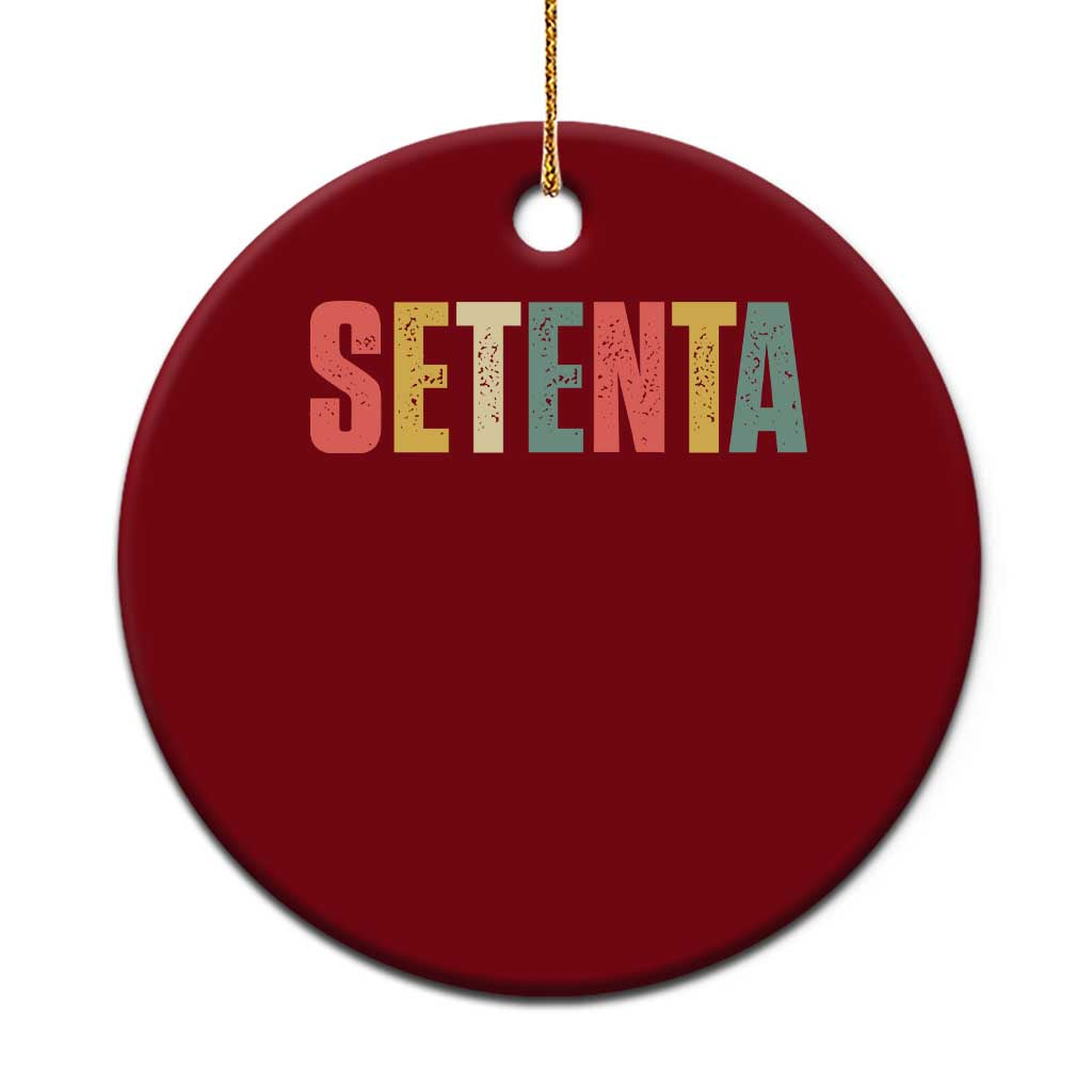 70th Birthday Setenta Ceramic Ornament Spanish Mexican 70 Years Old Bday TS11 1pc Red Print Your Wear