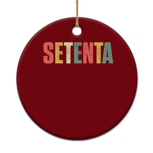 70th Birthday Setenta Ceramic Ornament Spanish Mexican 70 Years Old Bday TS11 1pc Red Print Your Wear