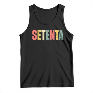 70th Birthday Setenta Tank Top Spanish Mexican 70 Years Old Bday TS11 Black Print Your Wear