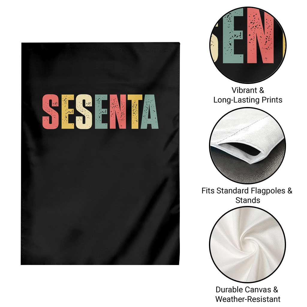 60th Birthday Sesenta Garden Flag Spanish Mexican 60 Years Old Bday TS11 Print Your Wear