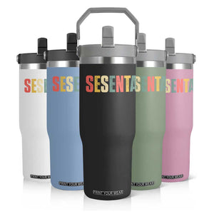 60th Birthday Sesenta Flip Straw Tumbler Spanish Mexican 60 Years Old Bday TS11 Print Your Wear