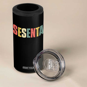 60th Birthday Sesenta 4 in 1 Can Cooler Tumbler Spanish Mexican 60 Years Old Bday TS11 Print Your Wear