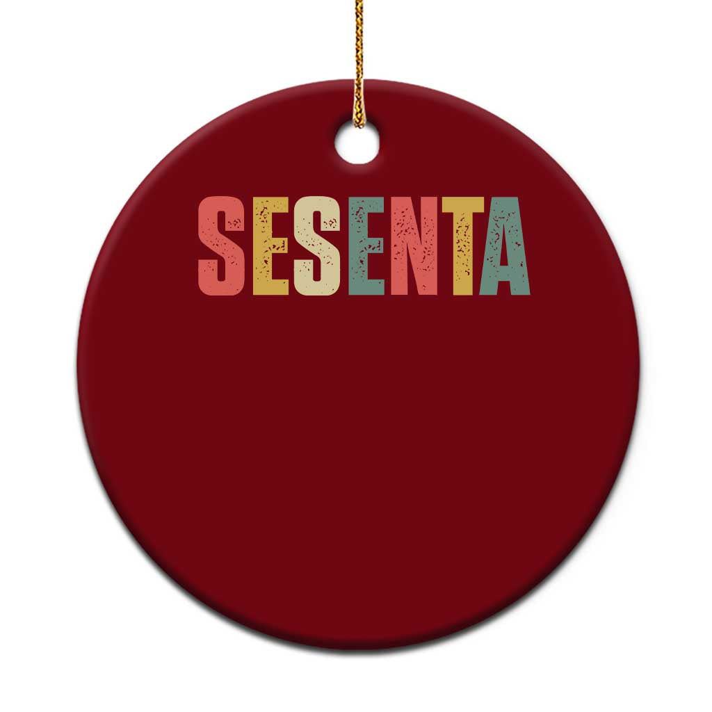 60th Birthday Sesenta Ceramic Ornament Spanish Mexican 60 Years Old Bday TS11 1pc Red Print Your Wear