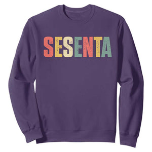 60th Birthday Sesenta Sweatshirt Spanish Mexican 60 Years Old Bday TS11 Purple Print Your Wear