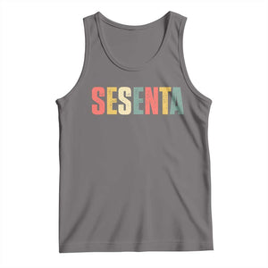 60th Birthday Sesenta Tank Top Spanish Mexican 60 Years Old Bday TS11 Deep Heather Print Your Wear
