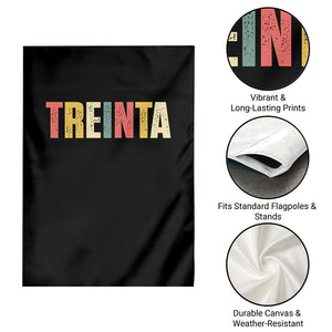 30th Birthday Treinta Garden Flag Spanish Mexican 30 Years Old Bday TS11 Print Your Wear