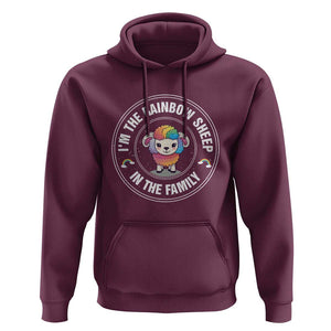 LGBTQ Pride Hoodie I'm The Rainbow Sheep In The Family Proud Gay TS11 Maroon Print Your Wear