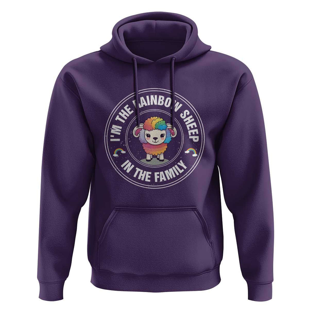LGBTQ Pride Hoodie I'm The Rainbow Sheep In The Family Proud Gay TS11 Purple Print Your Wear