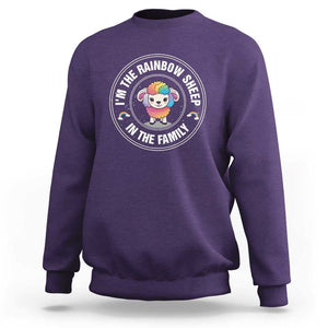 LGBTQ Pride Sweatshirt I'm The Rainbow Sheep In The Family Proud Gay TS11 Purple Print Your Wear