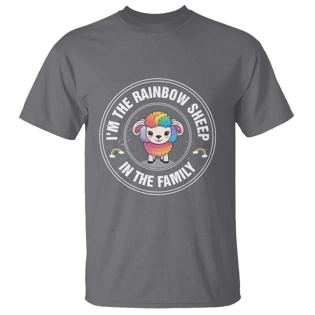 LGBTQ Pride T Shirt I'm The Rainbow Sheep In The Family Proud Gay TS11 Charcoal Print Your Wear
