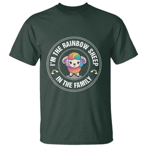 LGBTQ Pride T Shirt I'm The Rainbow Sheep In The Family Proud Gay TS11 Dark Forest Green Print Your Wear