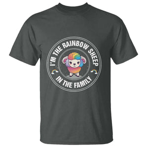 LGBTQ Pride T Shirt I'm The Rainbow Sheep In The Family Proud Gay TS11 Dark Heather Print Your Wear