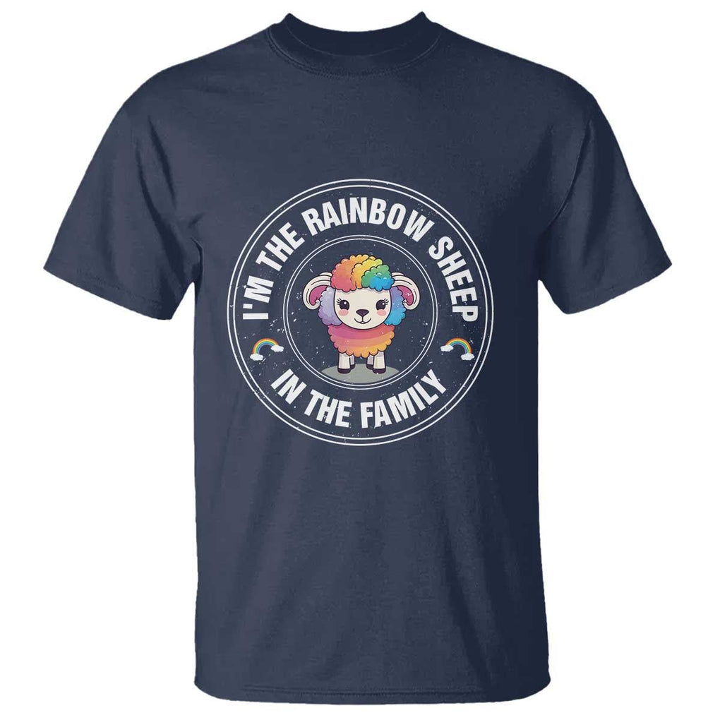 LGBTQ Pride T Shirt I'm The Rainbow Sheep In The Family Proud Gay TS11 Navy Print Your Wear