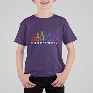 LGBTQ Pride T Shirt For Kid Celebrate Diversity LGBT Flag Wine Drinker TS11 Purple Print Your Wear