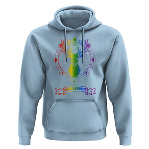 LGBTQ Hoodie Oh Deer I'm Queer Vintage Pride Lesbian Gay TS11 Light Blue Print Your Wear