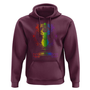 LGBTQ Hoodie Oh Deer I'm Queer Vintage Pride Lesbian Gay TS11 Maroon Print Your Wear