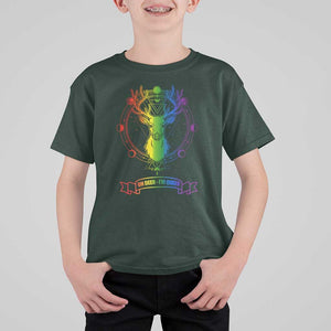 LGBTQ T Shirt For Kid Oh Deer I'm Queer Vintage Pride Lesbian Gay TS11 Dark Forest Green Print Your Wear