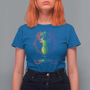 LGBTQ T Shirt For Women Oh Deer I'm Queer Vintage Pride Lesbian Gay TS11 Royal Blue Print Your Wear