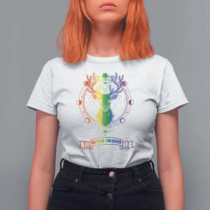 LGBTQ T Shirt For Women Oh Deer I'm Queer Vintage Pride Lesbian Gay TS11 White Print Your Wear
