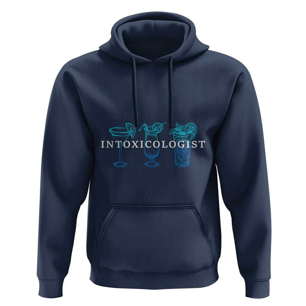 Funny Bartender Hoodie Intoxicologist Bartending Bar Pub Owner TS11 Navy Print Your Wear