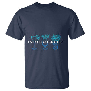 Funny Bartender T Shirt Intoxicologist Bartending Bar Pub Owner TS11 Navy Print Your Wear