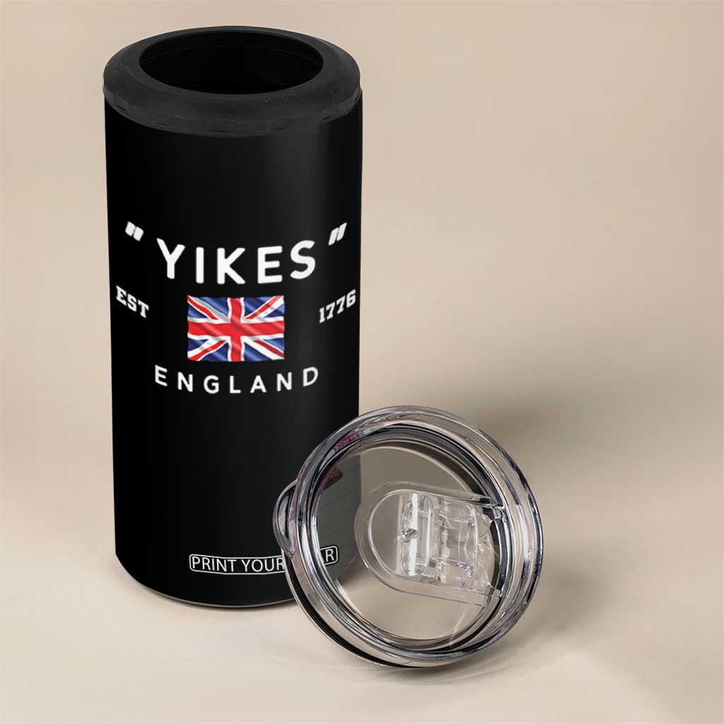 Funny Yikes England 1776 4 in 1 Can Cooler Tumbler 4th Of July USA Union Jack Flag TS11 Print Your Wear