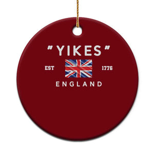 Funny Yikes England 1776 Ceramic Ornament 4th Of July USA Union Jack Flag TS11 1pc Red Print Your Wear