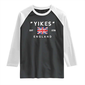 Funny Yikes England 1776 Raglan Shirt 4th Of July USA Union Jack Flag TS11 Black White Print Your Wear