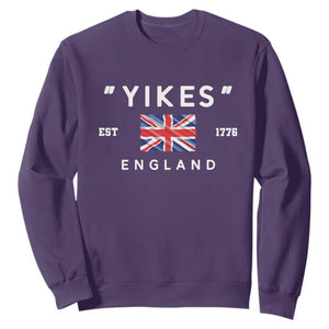 Funny Yikes England 1776 Sweatshirt 4th Of July USA Union Jack Flag TS11 Purple Print Your Wear
