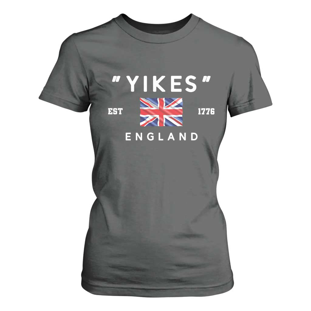 Funny Yikes England 1776 T Shirt For Women 4th Of July USA Union Jack Flag TS11 Dark Heather Print Your Wear